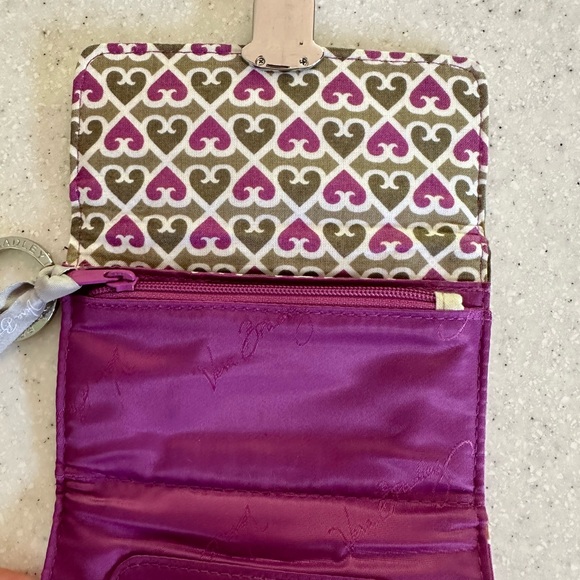 COPY - Vera Bradley Wallet ID Holder & Change Purse. Like New. Purple and green. - Picture 6 of 10